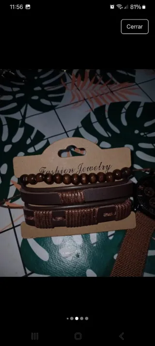 Reloj Geneva y Set de Pulseras Marrones