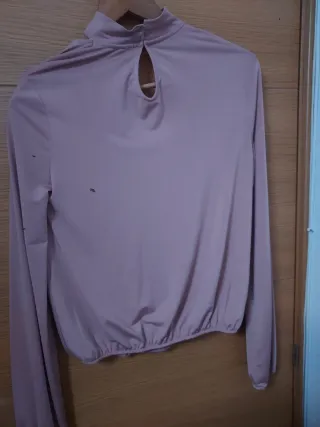 Blusa rosa manga larga