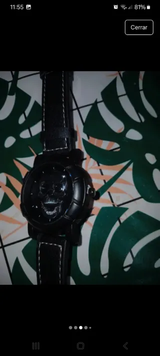 Reloj Calavera Negro Nuevo