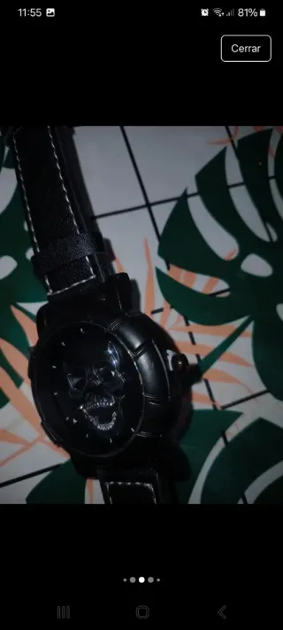 Reloj Calavera Negro Nuevo