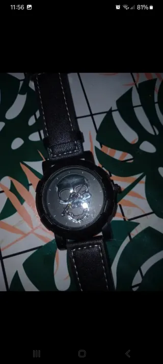 Reloj Calavera Negro Nuevo
