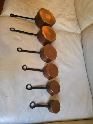 Juego Cacerolas Cobre Vintage