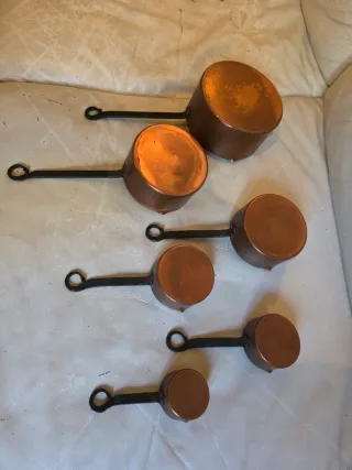Juego Cacerolas Cobre Vintage