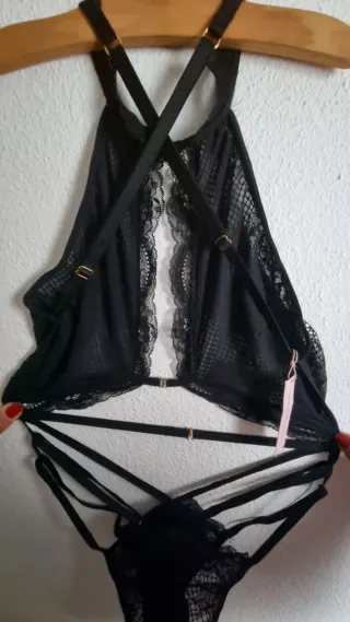 Lencería Victoria's Secret Negra Encaje