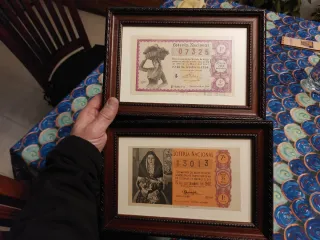 2 Lotería Nacional Decimos Enmarcados