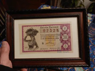 2 Lotería Nacional Decimos Enmarcados