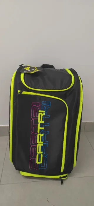 Paletero Pádel Cartri Negro y Flúor