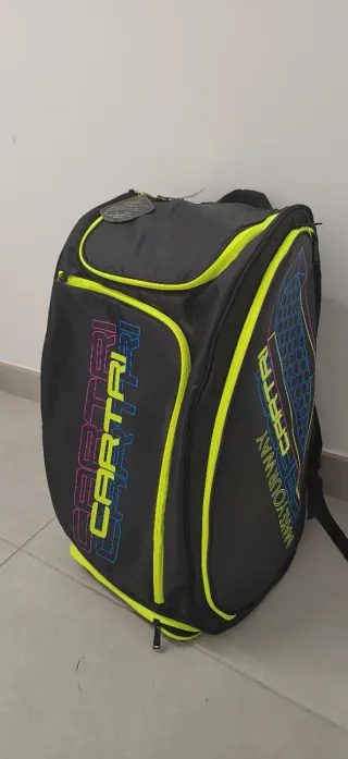 Paletero Pádel Cartri Negro y Flúor