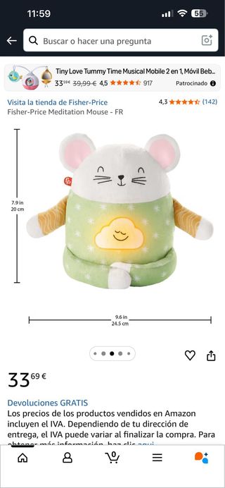 Fisher-Price Ratón Meditación - FR