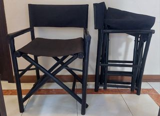 2 Sillas Director Plegables Negras