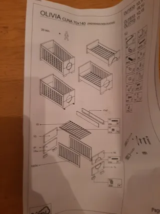 Cuna convertible Núvol Olivia 70x140