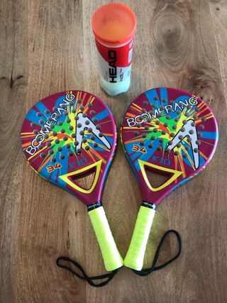 PALAS Padel BOOMERANG Niñ@S + Pelotas