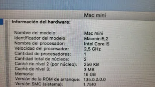 Mac Mini i5, 16G, 1T SSD, AMD RADEON (Mediados 201