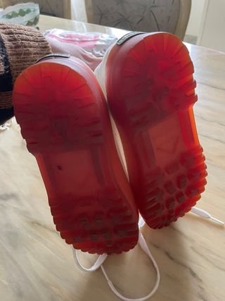 Superga bianche arancioni alte