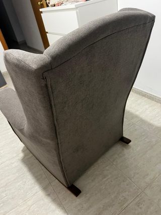 Sillón Mecedora Lactancia Tela Madera