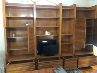 Mueble salón madera hecho a medida