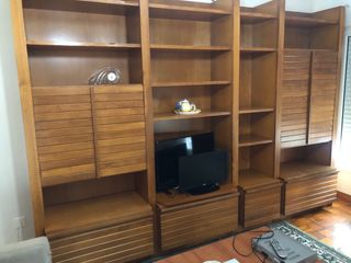 Mueble salón madera hecho a medida