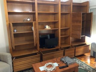 Mueble salón madera hecho a medida