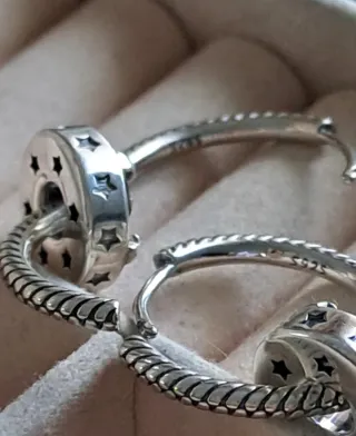 Pendientes Aro S925 Cristal Azul y Morado