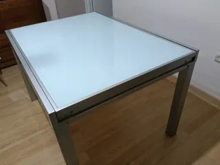 Mesa Comedor Cristal y Metal