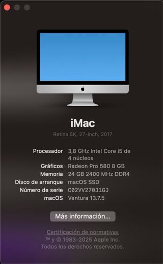 iMac 5K 27 2017 Plata