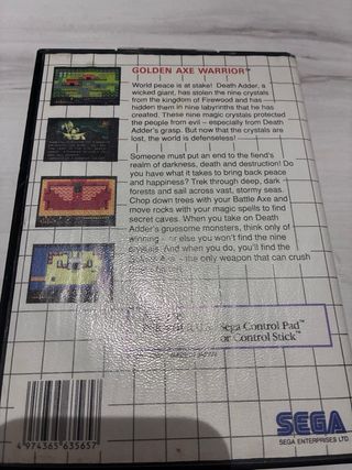 Golden Axe Warrior master system