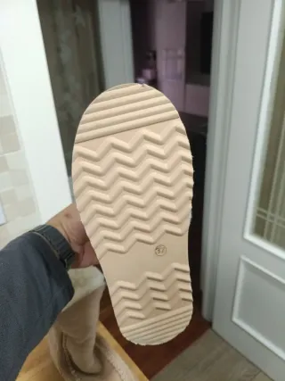 Botas Mou Beige con Forro de Pelo