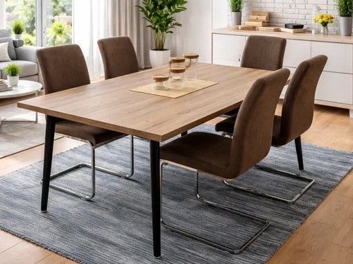 Sillas comedor tela marrón PACKS