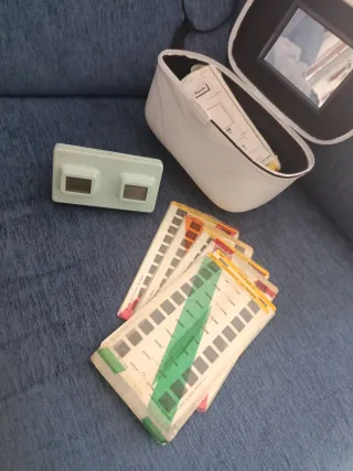 Estereoscopio Lestrade con diapositivas