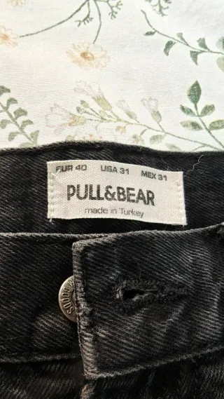 Pantalón baggy Pull&Bear negro