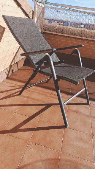 Silla Plegable Aluminio Terraza Jardín x 4