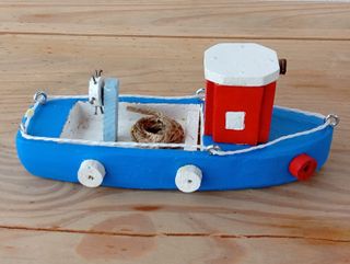 Maqueta Barco Pesquero Azul