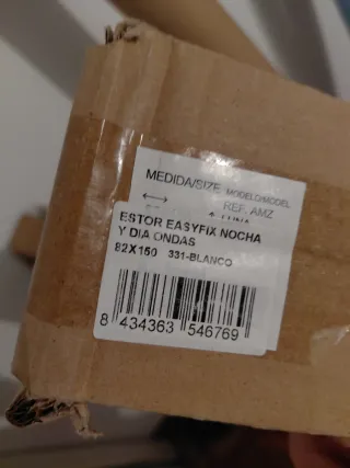 Estor Easyfix Noche y Día Ondas 82x150 cm Blanco