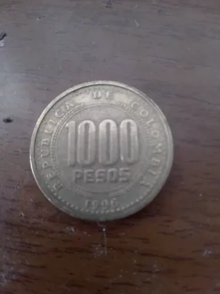 Moneda 1000 Pesos Colombia 1996