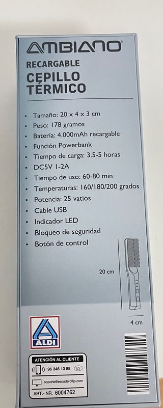 Cepillo Térmico Recargable AMBIANO
