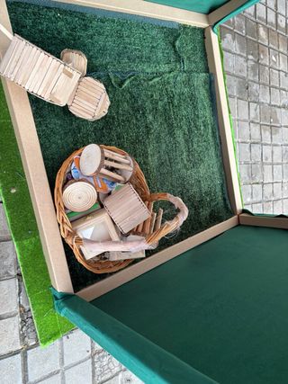 Estructura casa infantil verde