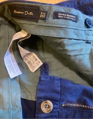 Chinos Massimo Dutti Slim Fit Azul Marino