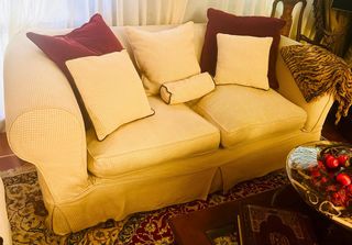 Sofá de alta calidad con estructura de madera, 2m