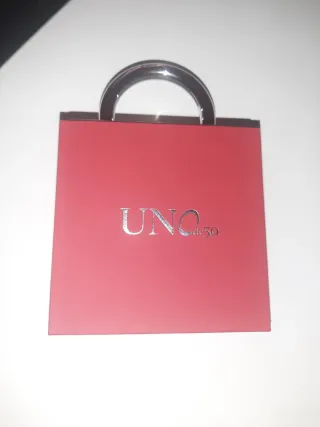 Pendientes UNO de 50 Plata y Azul