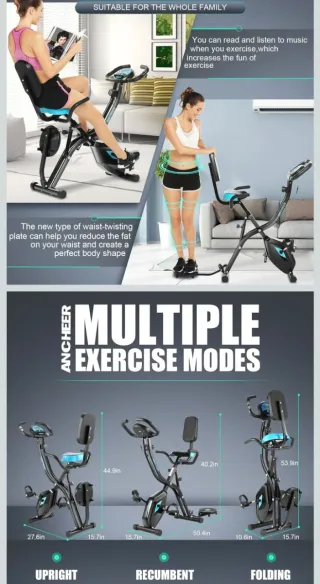 Bicicleta Estática Plegable ANCHEER
