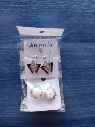Pendientes mariposa y perla