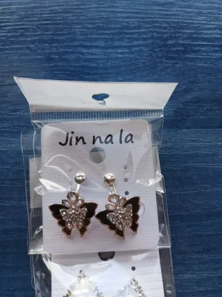 Pendientes mariposa y perla