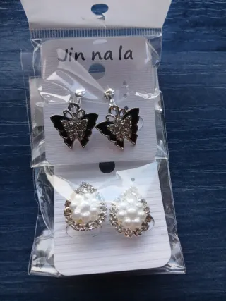 Pendientes mariposa y perla