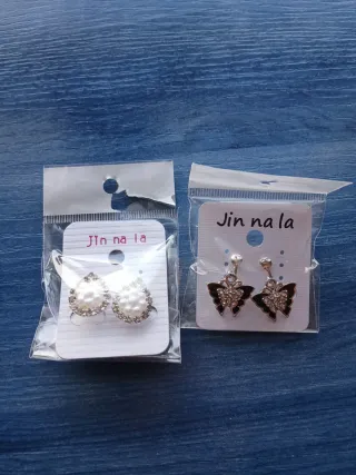 Pendientes mariposa y perla