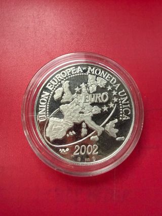 Moneda Plata Unión Europea Euro 2002