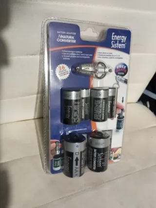 8 Adaptadores Pilas AA a C/D Energy Sistem