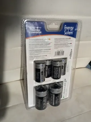 8 Adaptadores Pilas AA a C/D Energy Sistem