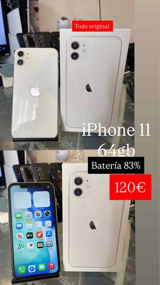 iPhone 11 64GB Blanco Batería 83%