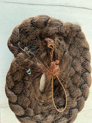 Moño de fallera castaño