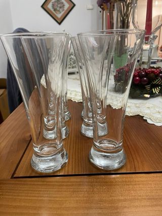 Juego de 8 vasos de cristal